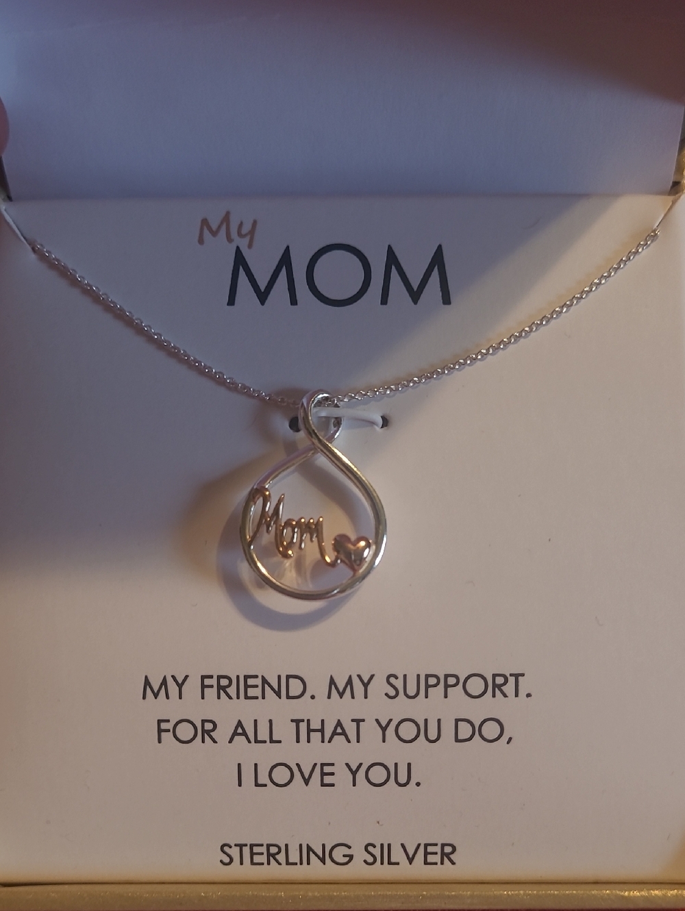 FootNotes Sterling Silver "My Mom" Pendant Necklace. Perfect for MOTHERS' DAY!